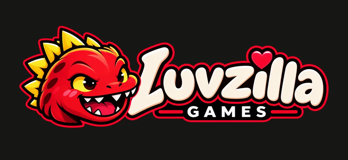 Wide Luvzilla Games lockup, screenshot