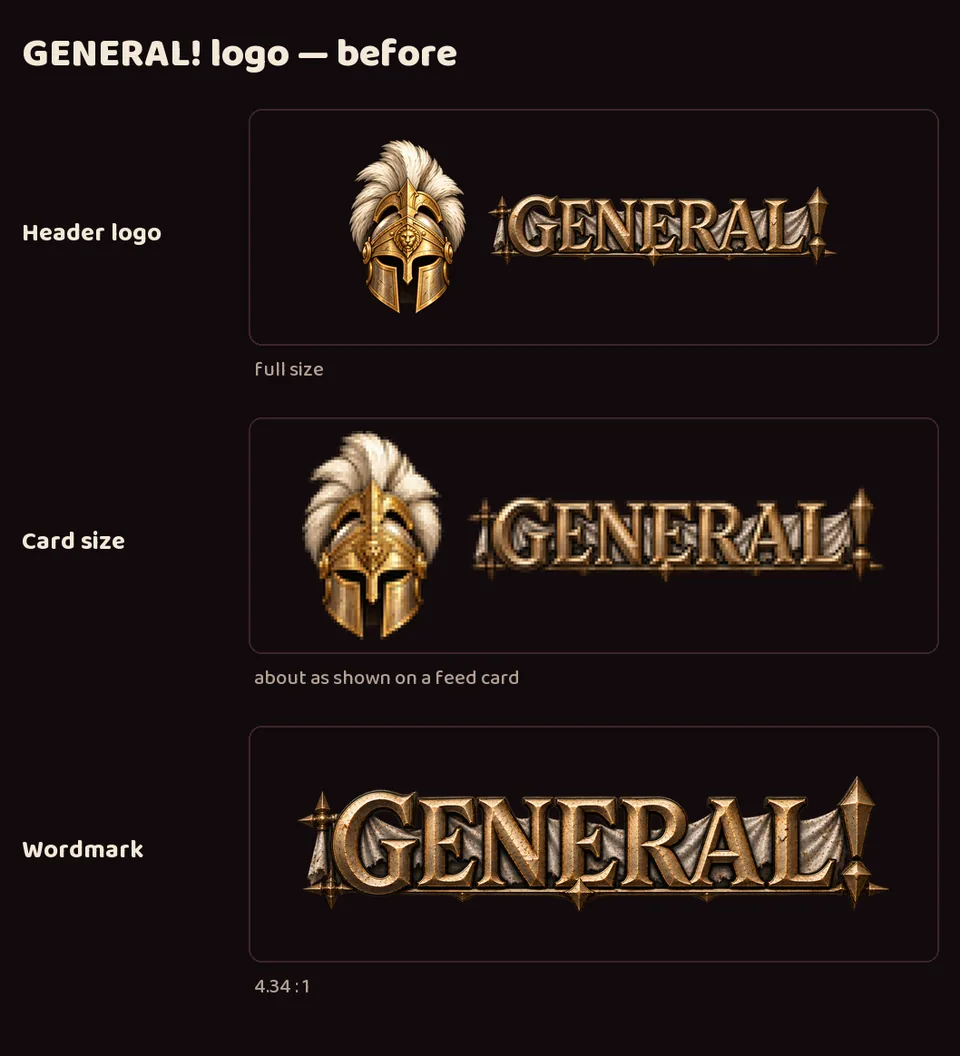 GENERAL!'s logo, readable at small sizes, screenshot