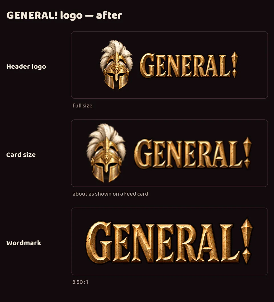 GENERAL!'s logo, readable at small sizes, screenshot