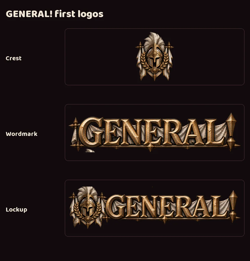 GENERAL!'s first logo, screenshot