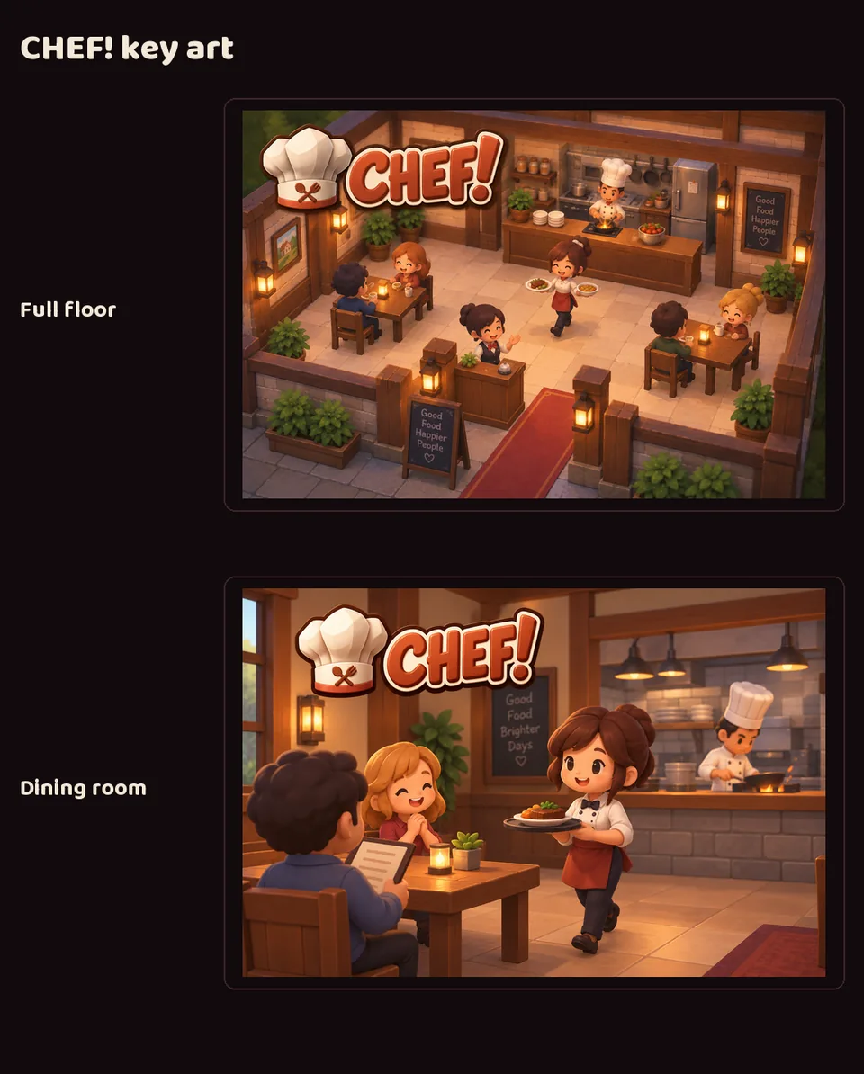 CHEF! key art, screenshot