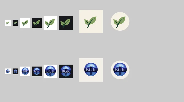 Proper icon sets for two of the studio's sites, screenshot