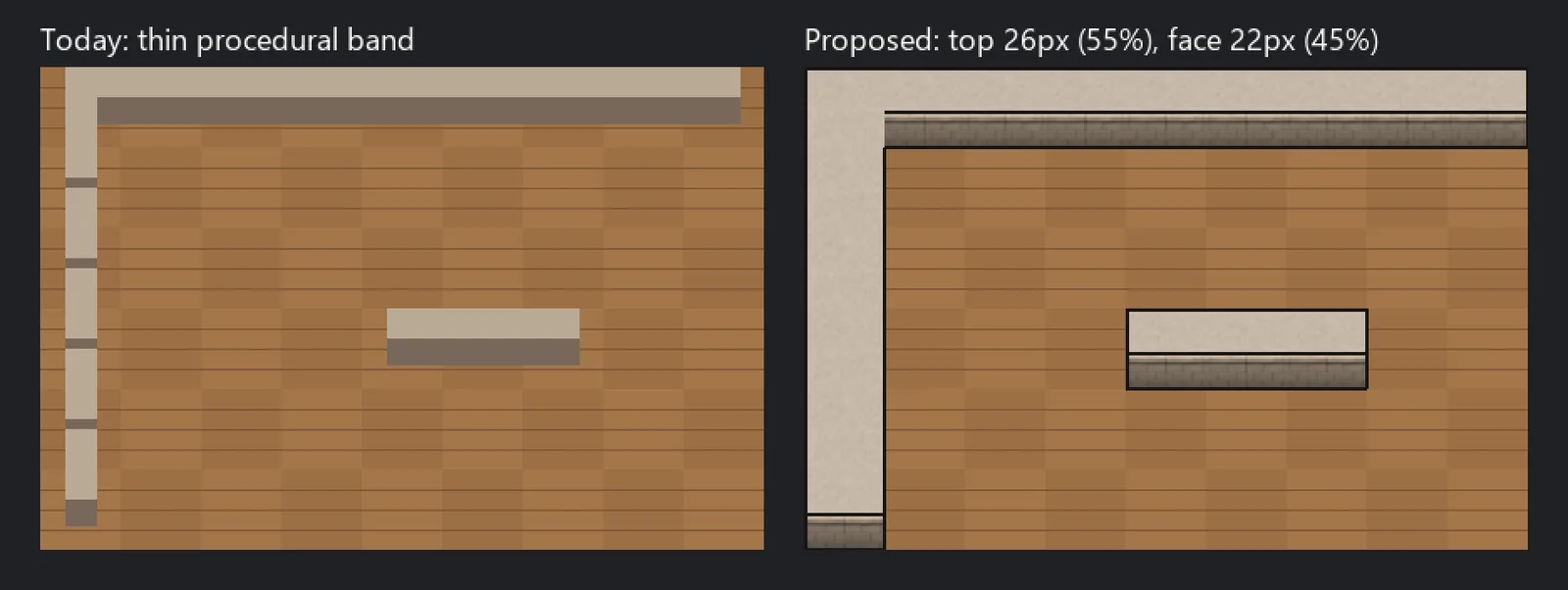 CHEF!'s walls get a real top and front, screenshot