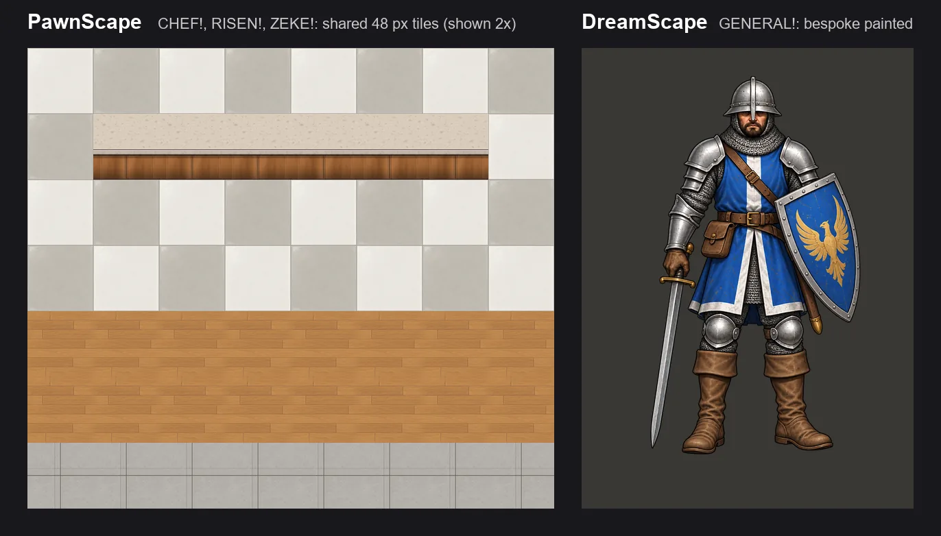 Two style sets: PawnScape and DreamScape, screenshot