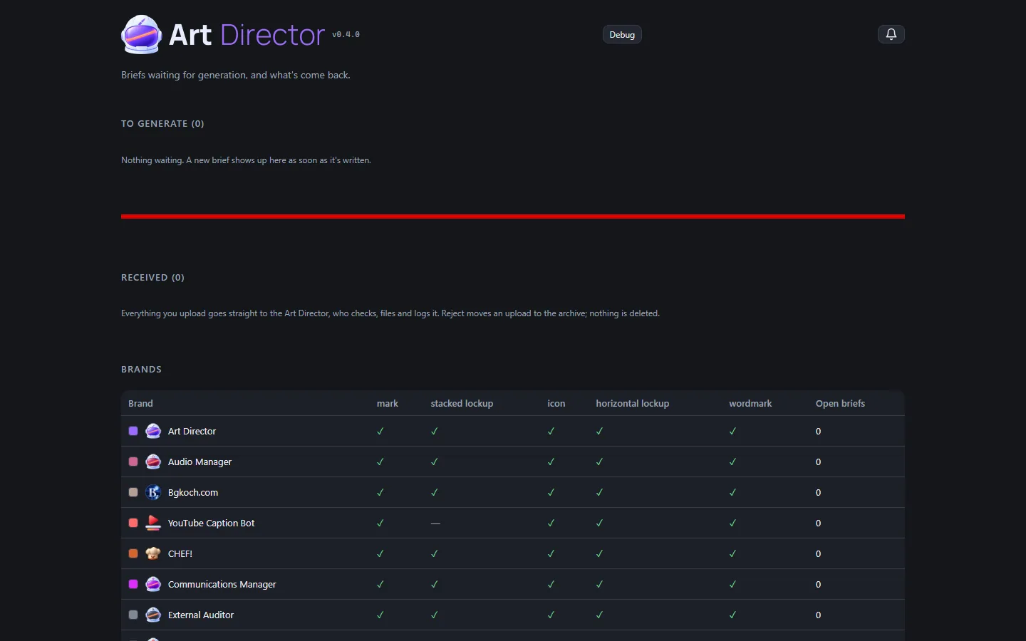The Art Director app moves onto the studio's shared UI, screenshot