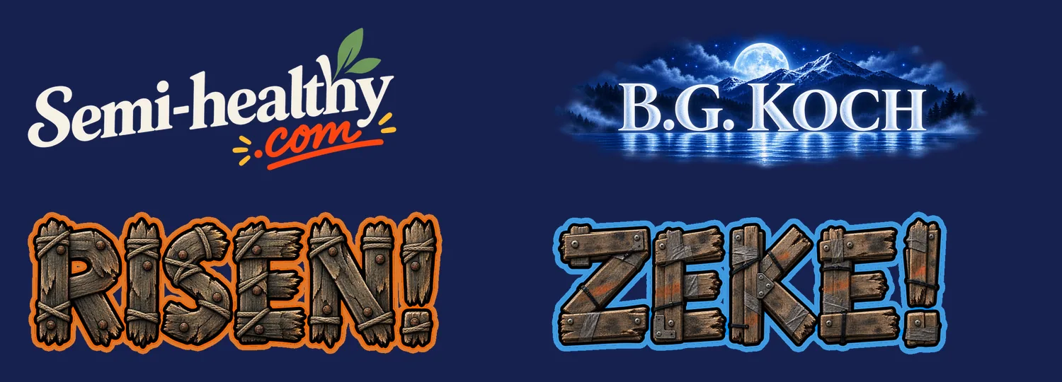 Wordmarks that read on the site's navy, screenshot