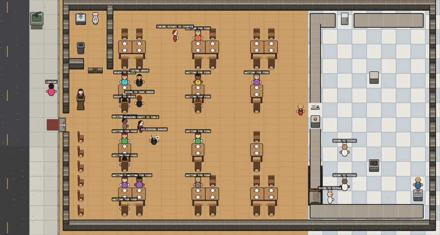 Chair-Stepping Fix, Facing-Flicker Fix, Hostess/Server Standing-Side Preference, screenshot