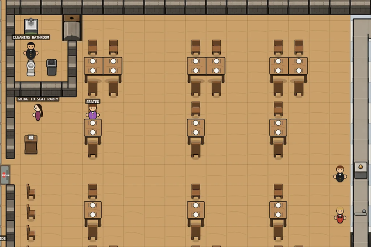 The Busboy Looks After the Bathroom, screenshot