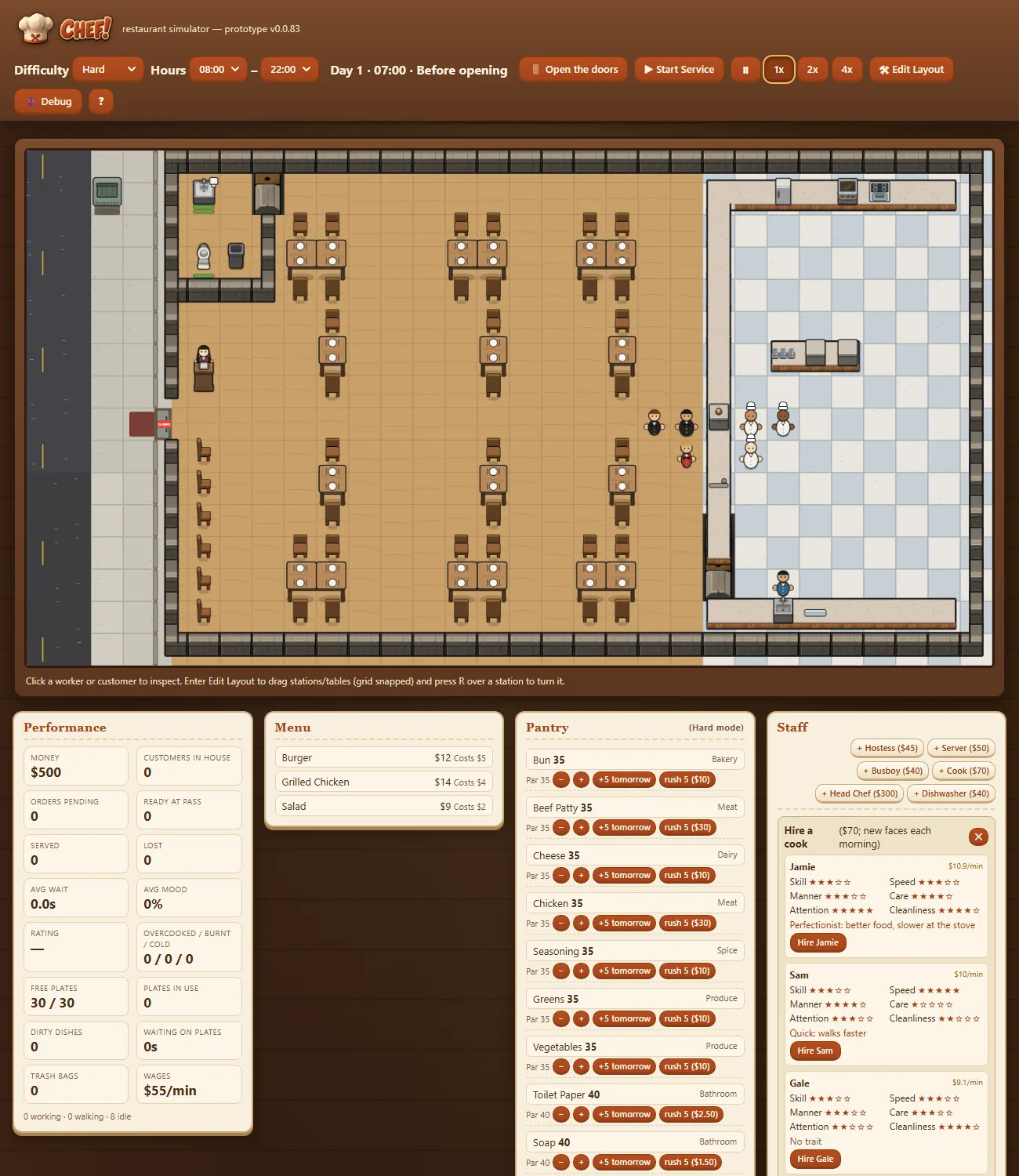 Attention and Cleanliness, screenshot