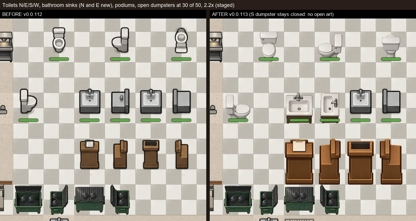 The Bathroom, the Podium and the Racks, screenshot