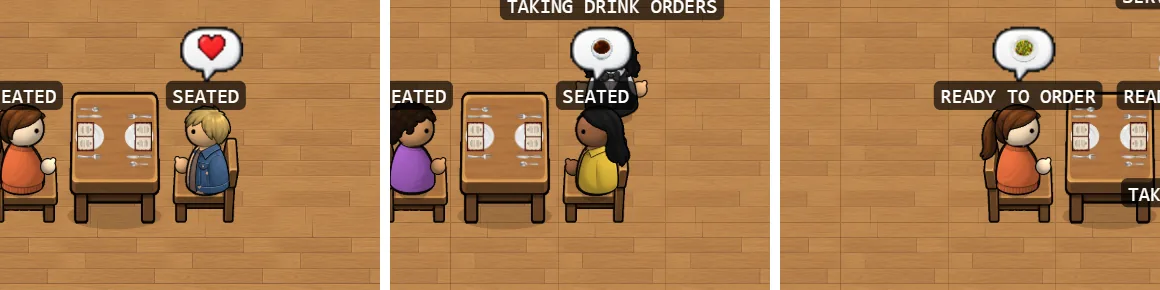 Drink Orders Out Loud, Table Chat, screenshot