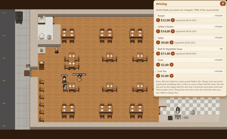 Menu Prices, and Two Cooks, screenshot
