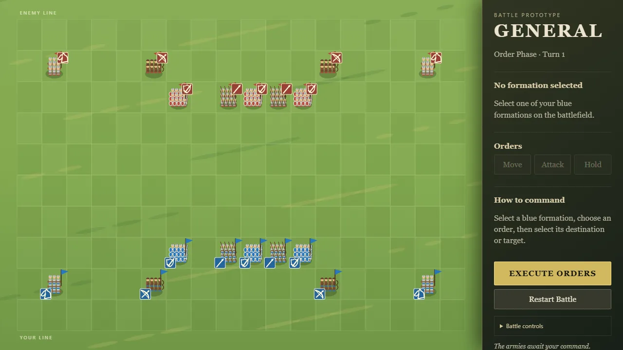 Visible swordsmen equipment, screenshot