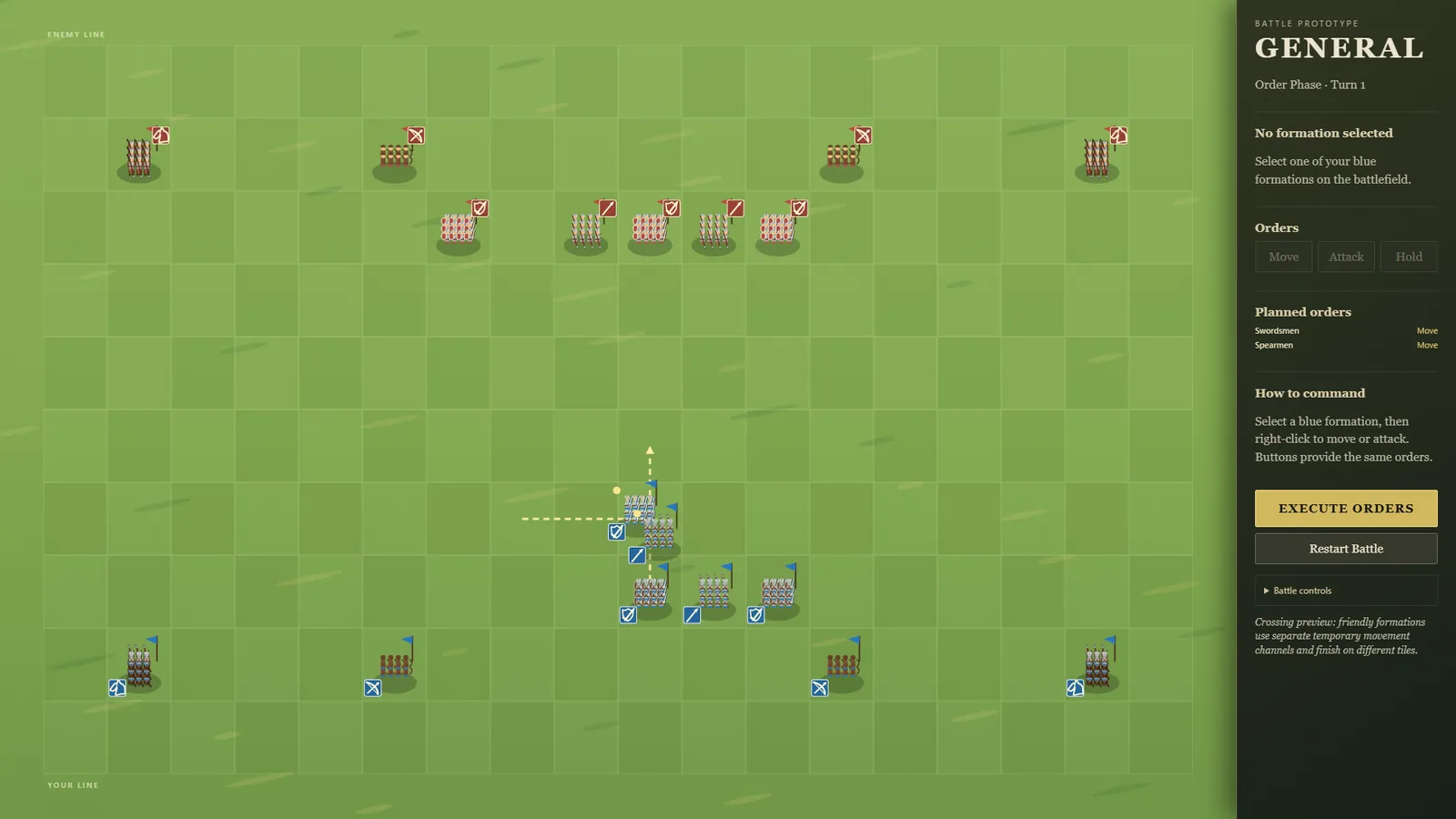 Friendly Formation Crossing, screenshot