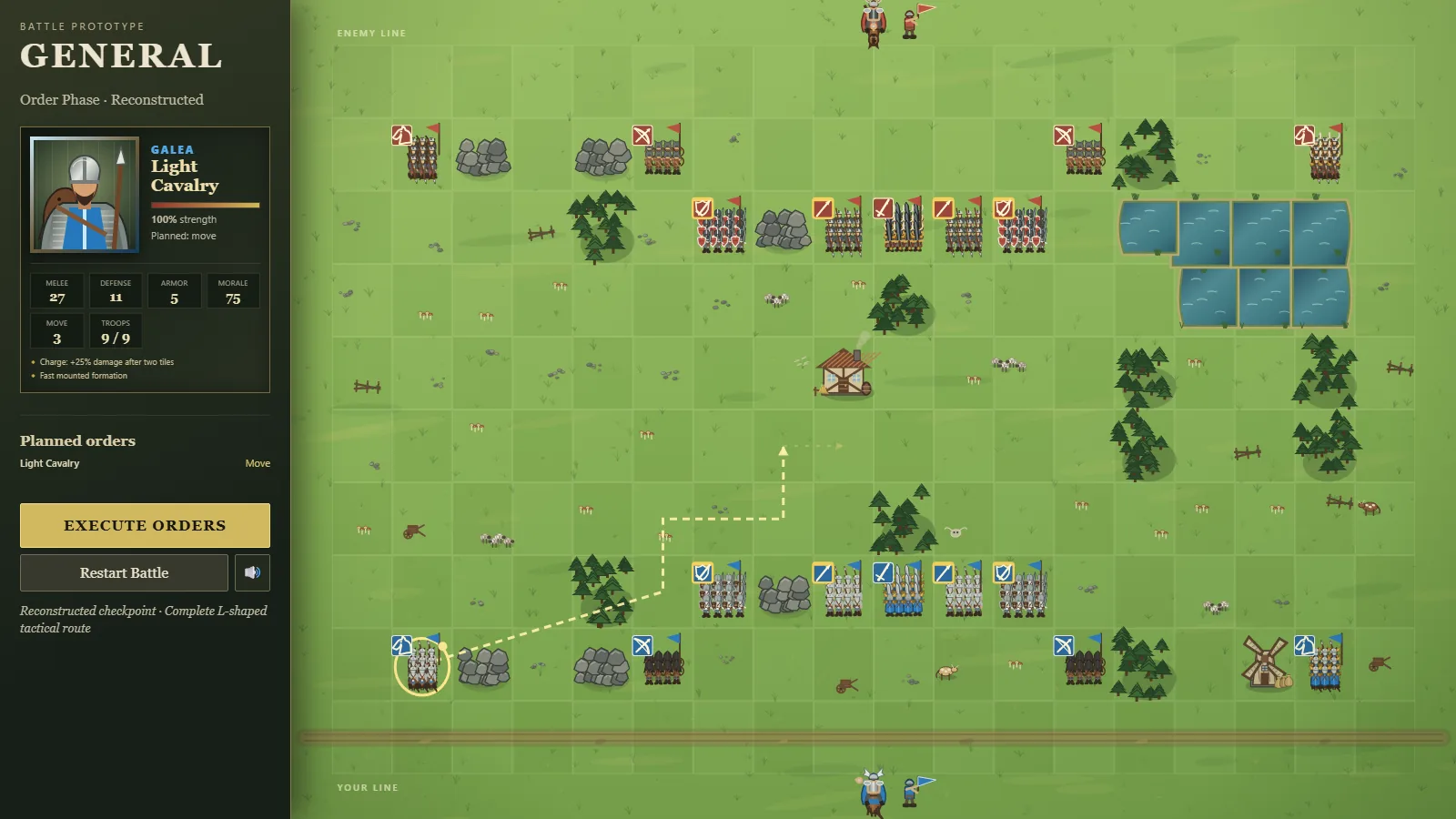 Vacated Enemy Squares, screenshot