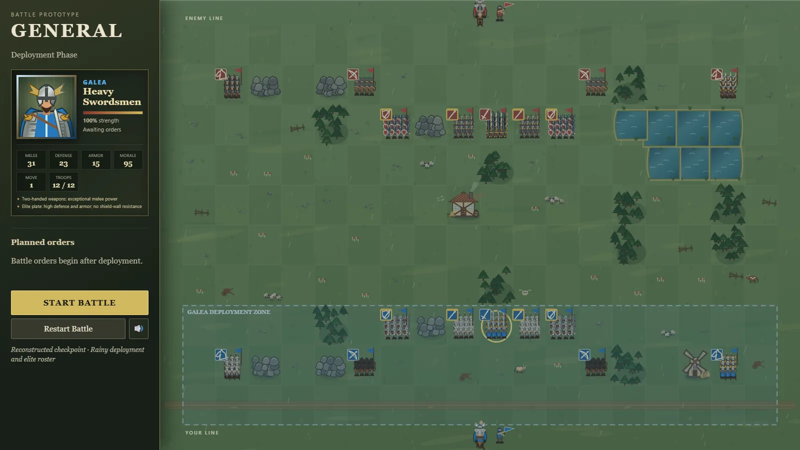 Rainy Deployment and Expanded Rosters (Reconstructed), screenshot