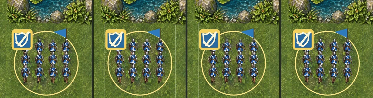 Galean Swordsmen Sprite Art: Idle and North Walk, screenshot