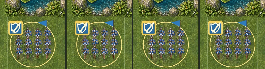 Galean Swordsmen March South, and Formations Face Where They're Going, screenshot