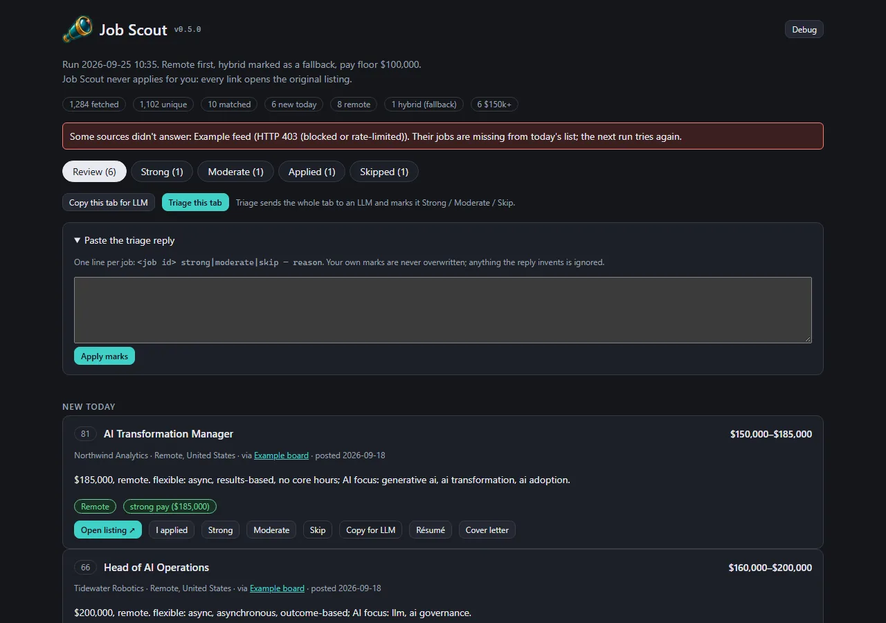 Triage a whole day in one paste, screenshot