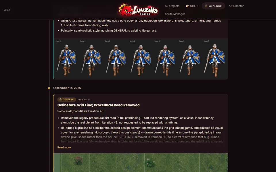 Tagged feeds: a post appears in every project it was for, screenshot