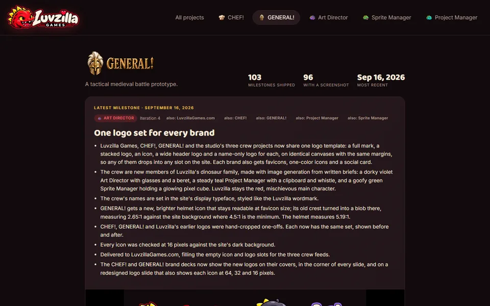 GENERAL!'s compact wordmark, screenshot