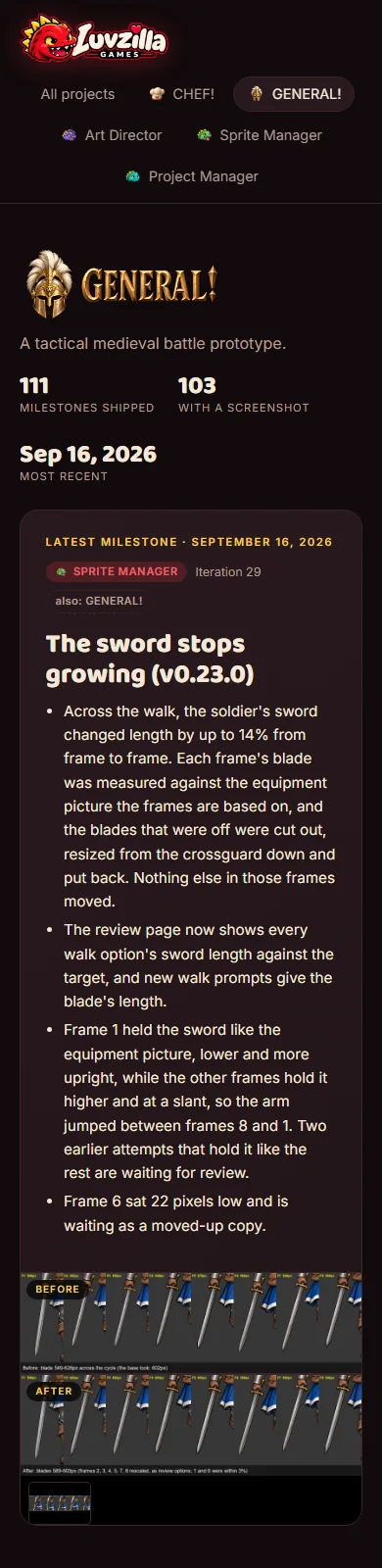 Story threads: the Galean walk becomes one card, screenshot