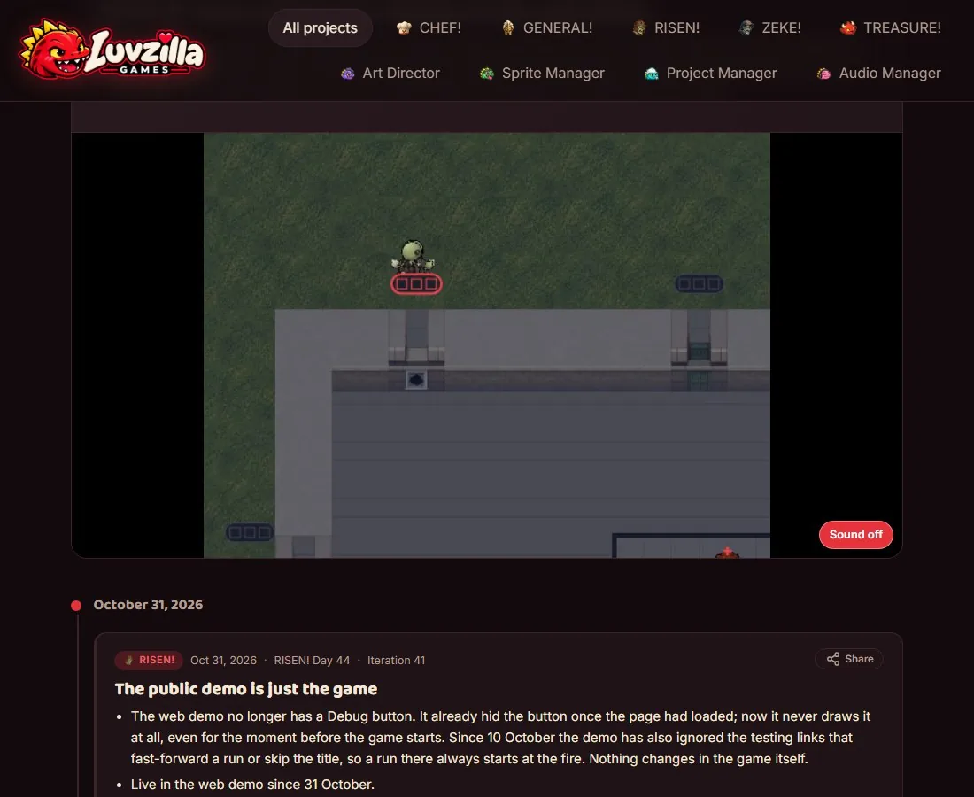 Every devlog clip is a video now, screenshot
