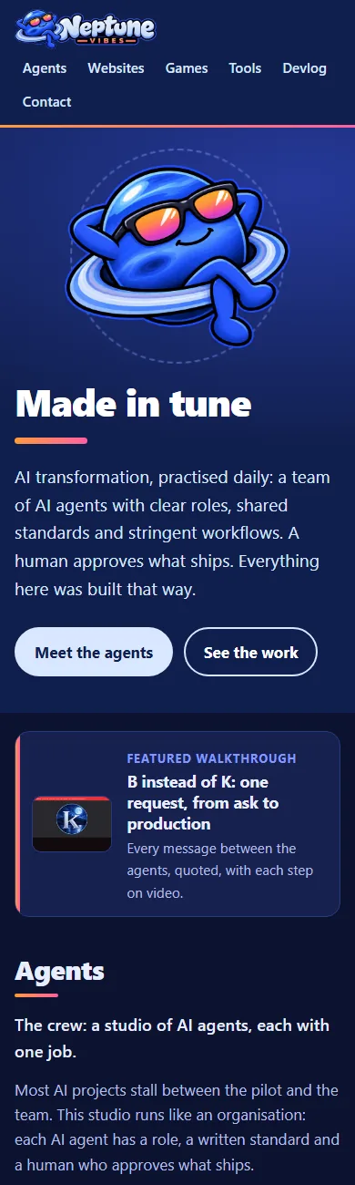 A spotlight banner for the featured walkthrough, screenshot