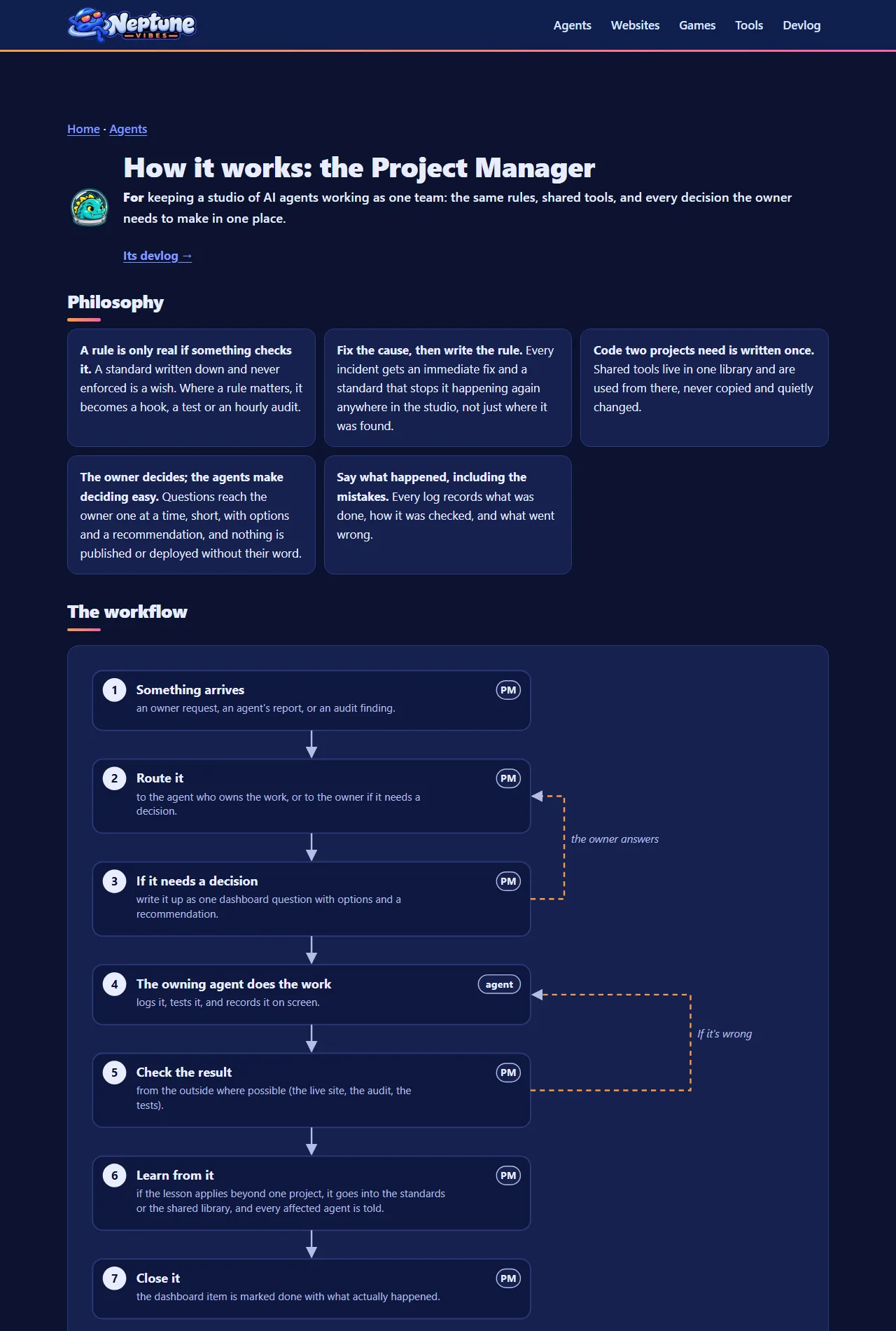 One workflow view, and blue only for links, screenshot