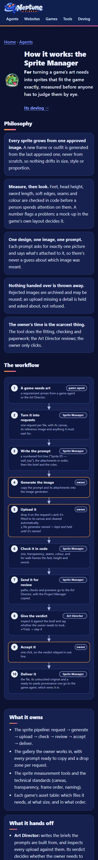 One workflow view, and blue only for links, screenshot