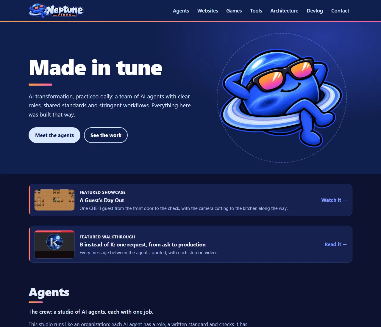 A featured showcase, and a safer deploy, screenshot