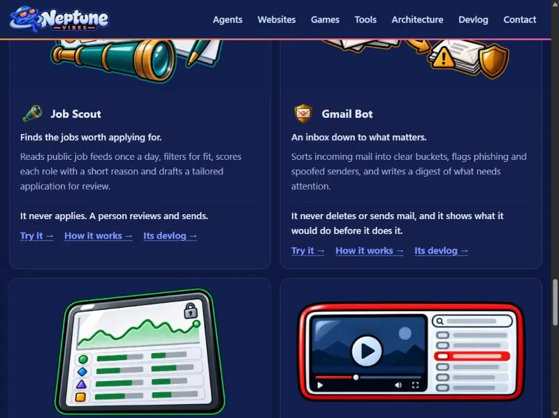 Demos you can try, screenshot