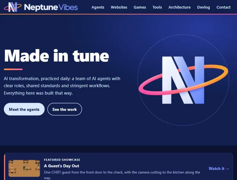 A new Neptune Vibes logo, screenshot
