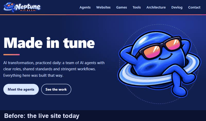 A new Neptune Vibes logo, screenshot