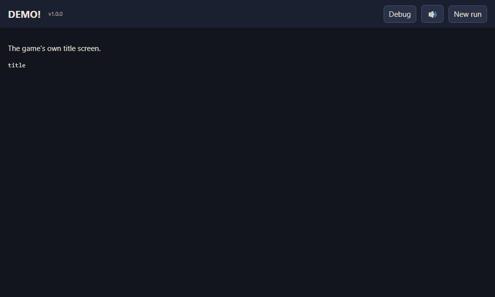 Every game opens, mutes and pauses the same way, screenshot