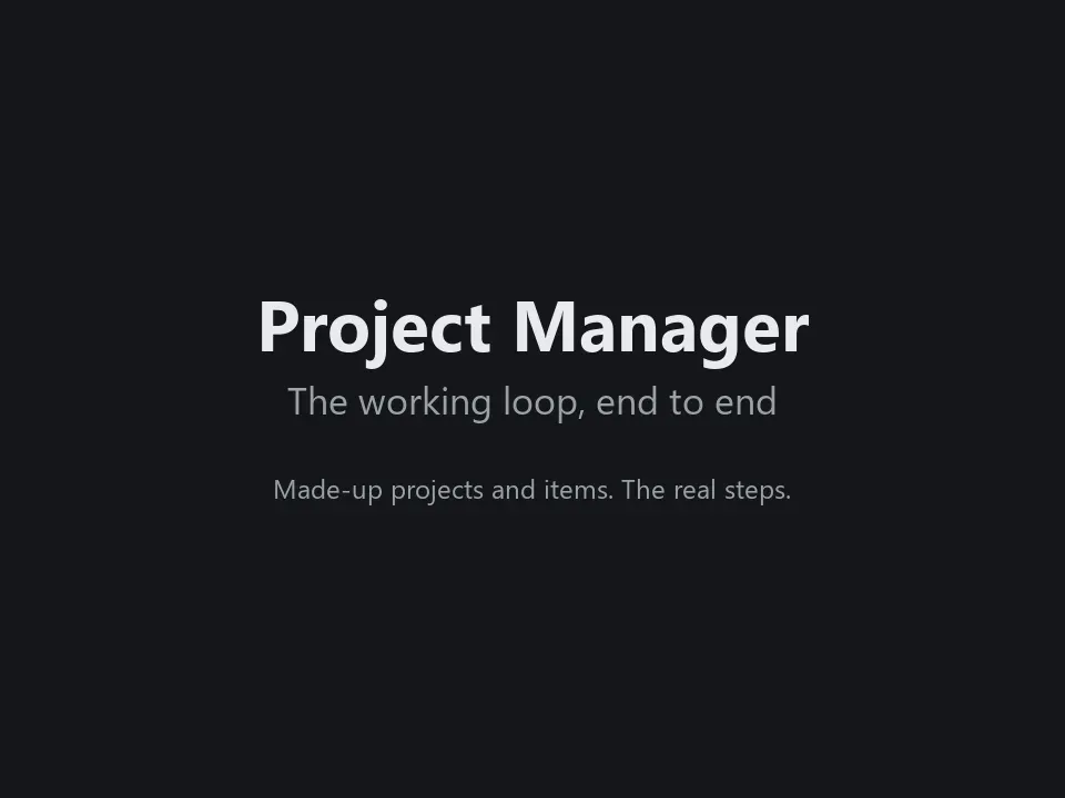 The working loop on video, screenshot