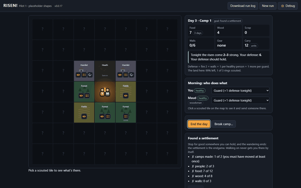 The map goes square, screenshot