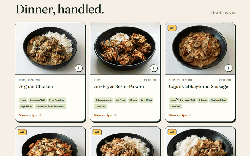 Meal Planner, open to everyone, screenshot