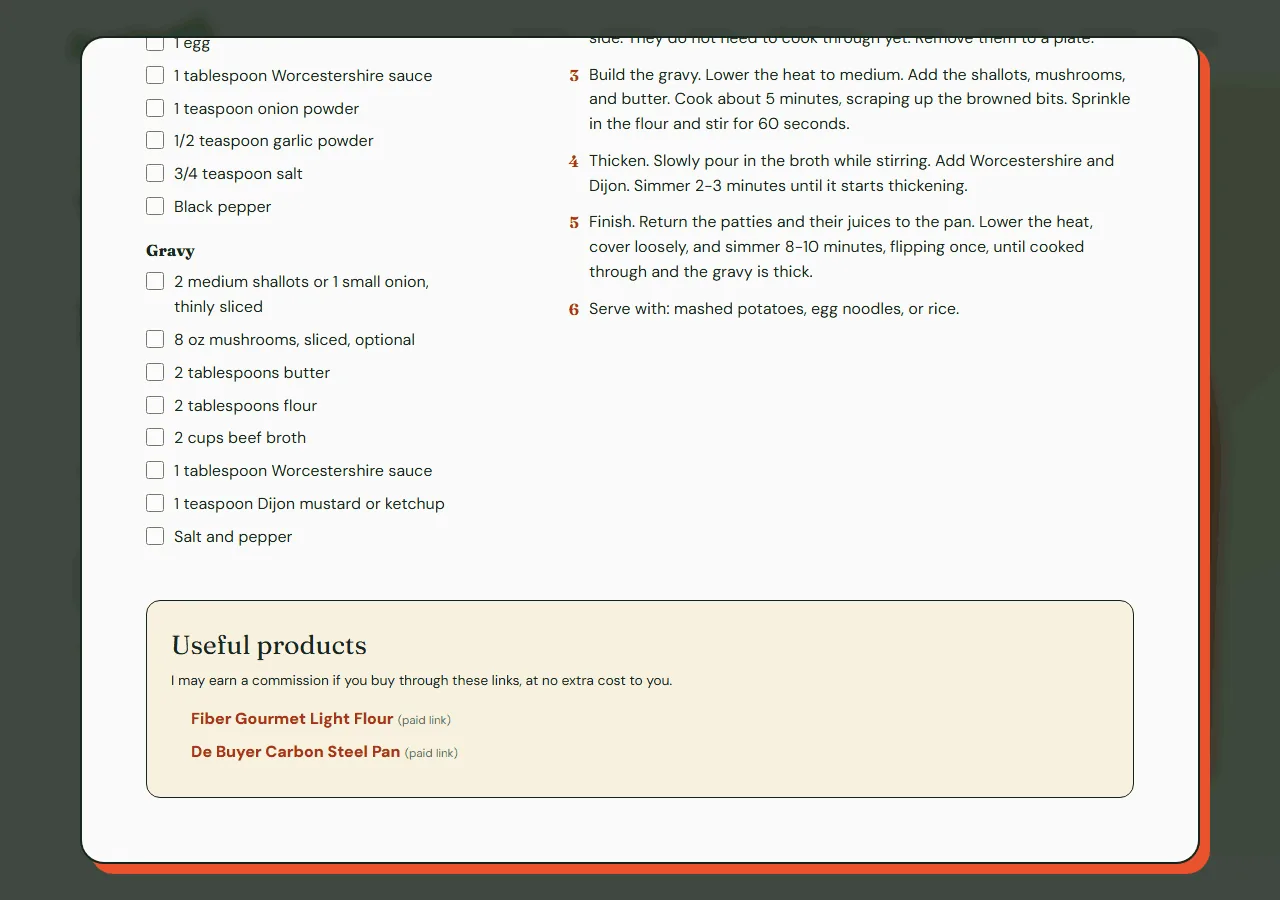 "Good with", a printed logo, and nine new recipes, screenshot