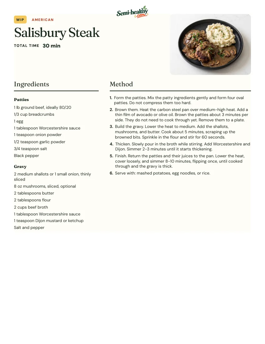 "Good with", a printed logo, and nine new recipes, screenshot