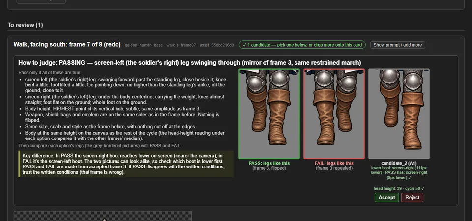 Say why when rejecting; the prompt learns from it (v0.19.0), screenshot
