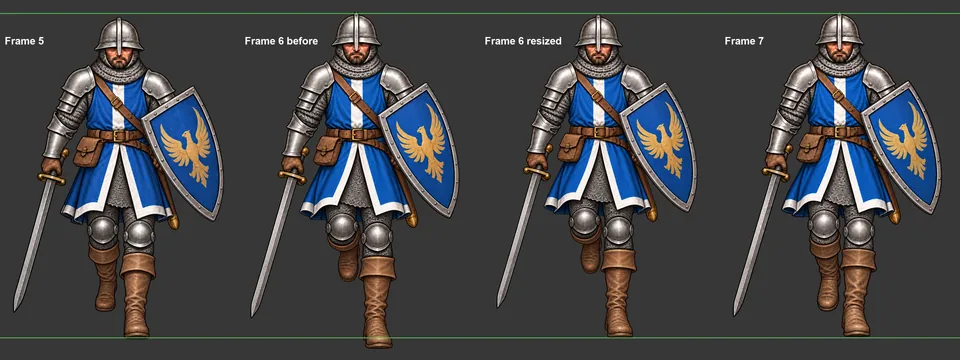 Send a finished frame back, and why frames 1, 3 and 6 looked off (v0.20.0), screenshot