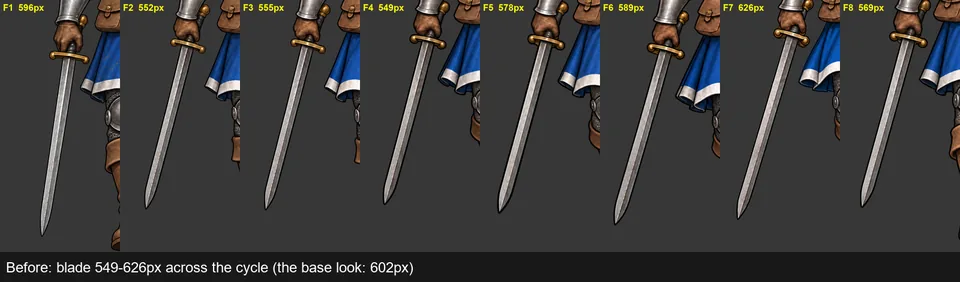 The sword stops growing (v0.23.0), screenshot