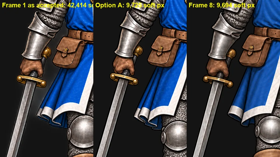 Galean walk: a clean frame 1 and a steadier height, screenshot
