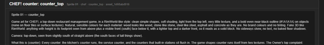 Every prompt says which sprite it is (v0.26.0), screenshot