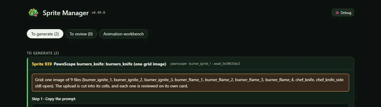 The Role banner in the app header (v0.50.0), screenshot
