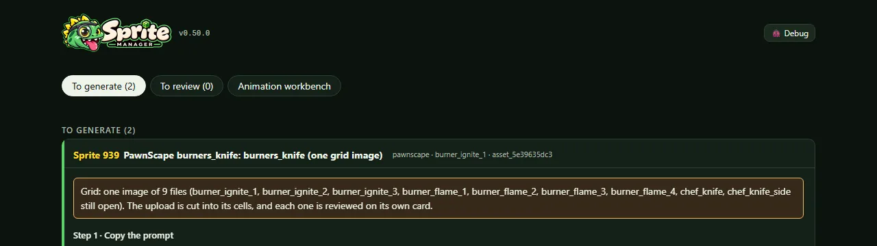 The Role banner in the app header (v0.50.0), screenshot