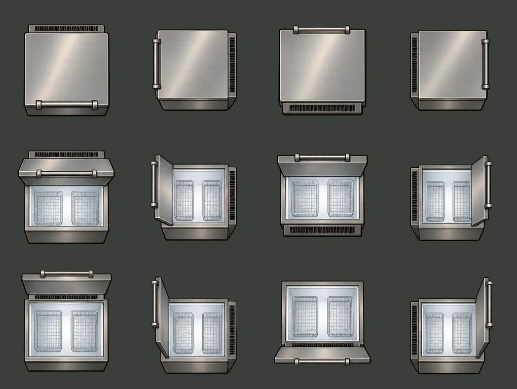 A fridge you open from the top, filled four ways, and a kitchen that talks, screenshot