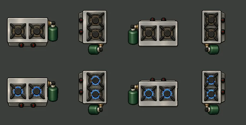 The camp stove, four ways round, right first time, screenshot