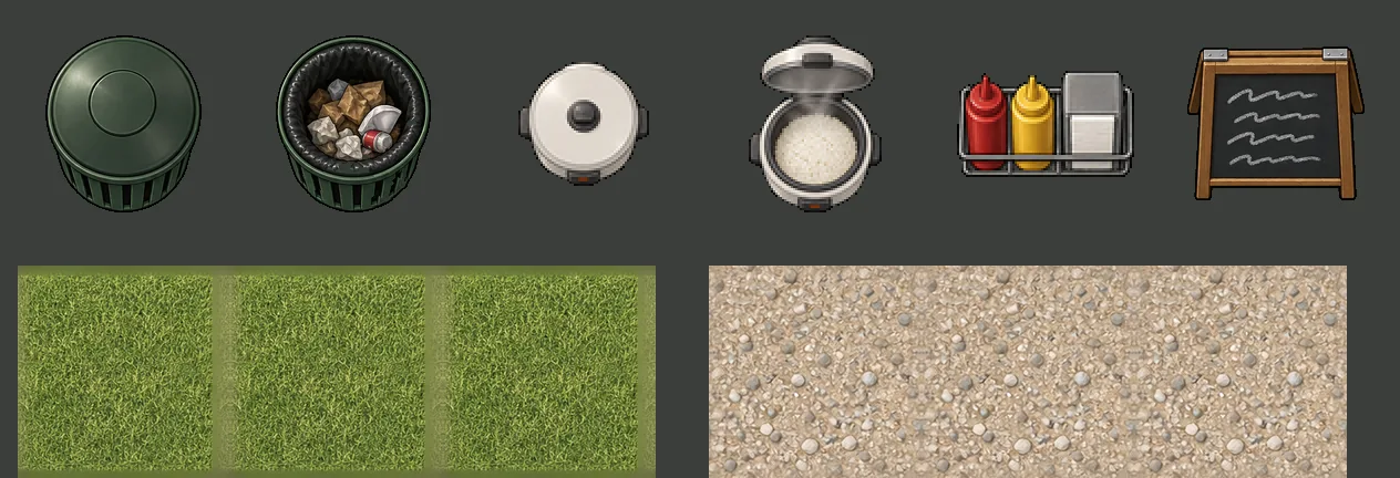 Uploads that finish when they look finished, and floor tiles without a frame (v0.55.0), screenshot
